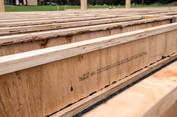 detailed photo of hyJOIST used on a building site